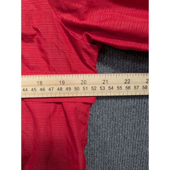 Nike Football Windbreaker Hoodie Mens Small Lightweight Player Jacket Red Black - Picture 9 of 12